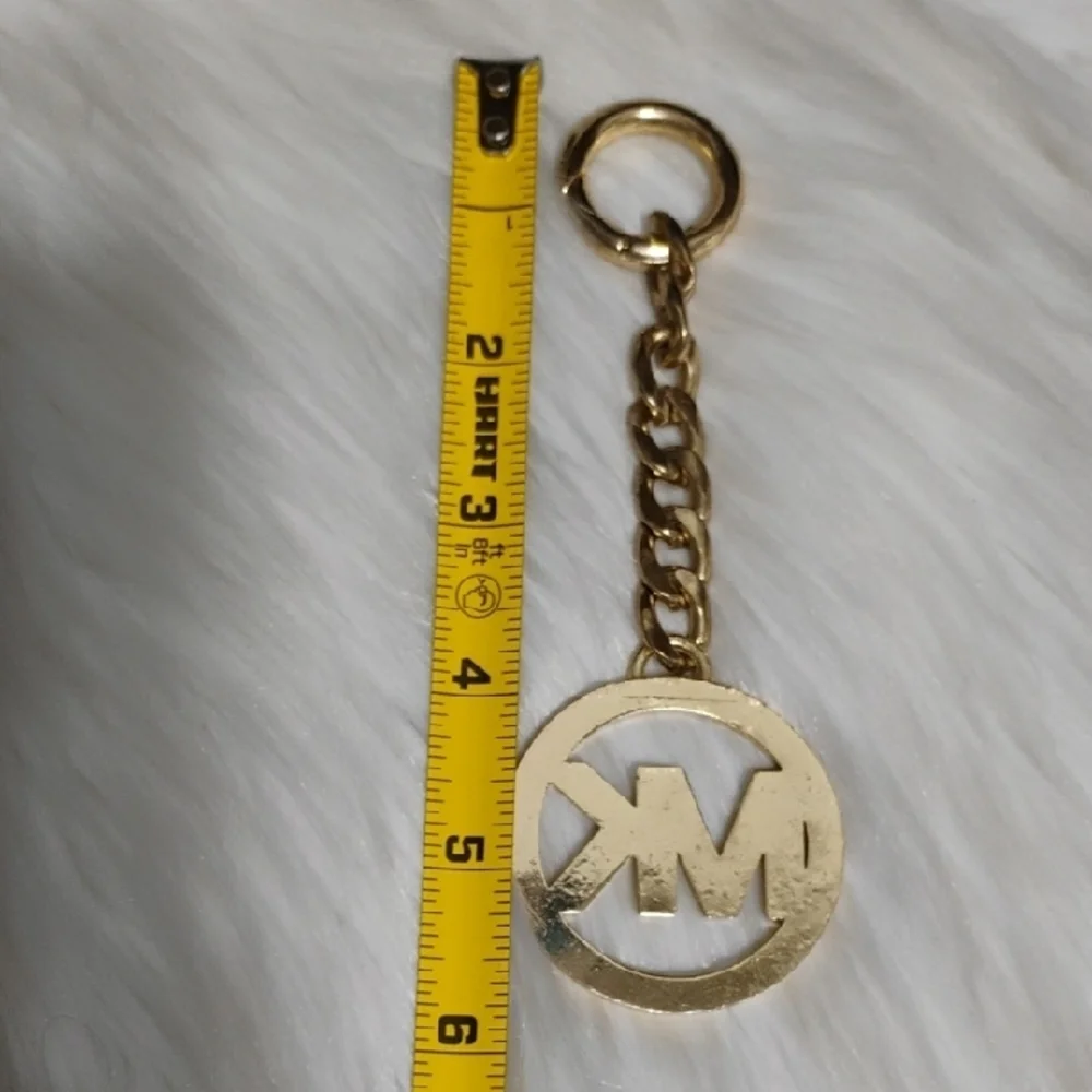 Michael Kors Gold Logo Key Holder & Bag Charm Vtg - Picture 6 of 7